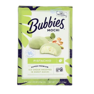 Bubbies Frozen Pistachio Mochi Ice Cream, 210g