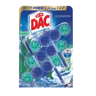 Dac Toilet Cleaner Blue Water Rim Block (3 Pieces), 150g