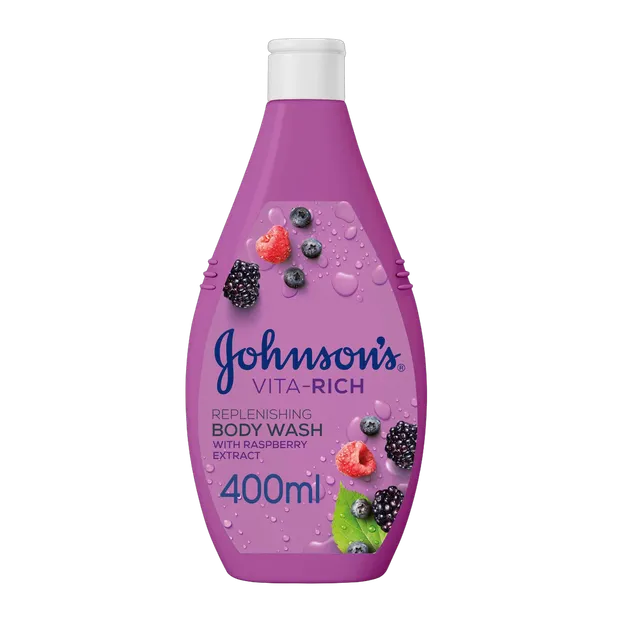 جونسونز غسول جسم فيتا-ريتش المرطب بخلاصة التوت البري، 400ml