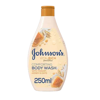 جونسونز غسول جسم فيتا-ريتش سموذيز بالزبادي والعسل والشوفان المهدئ، 250ml