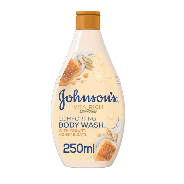 جونسونز غسول جسم فيتا-ريتش سموذيز بالزبادي والعسل والشوفان المهدئ، 250ml