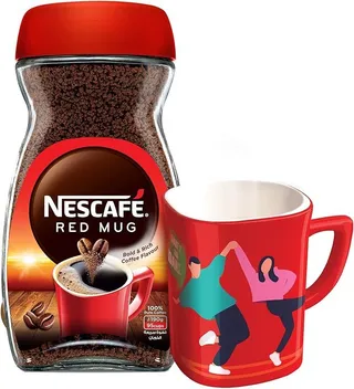 Nescafe Red Mug Coffee, 190g + Mug Free