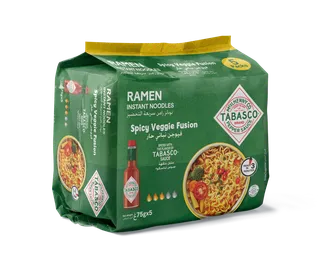 Tabasco Spicy Veggie Fusion Ramen Noodles 5x75g