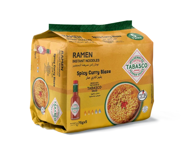 Tabasco Spicy Curry Blaze Ramen Noodles 5x75g