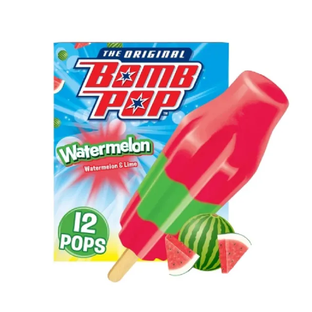 Bomb Pop Watermelon Pops, 12x51.7ml