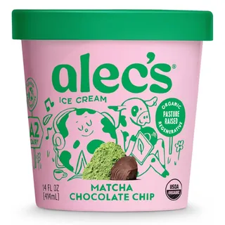 Alec's Ice Cream Matcha Chocolate Chip, 414ml