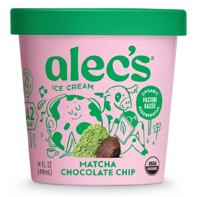 Alec's Ice Cream Matcha Chocolate Chip, 414ml