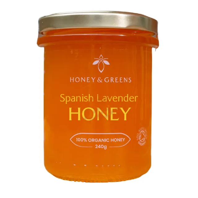 Honey & Greens Spanish Organic Lavender Honey, 240 g