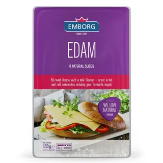 Emborg Edam Cheese Slices, 150g