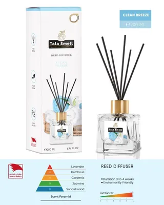 Tala Smell Reed Diffuser Clean - Breeze, 200ml
