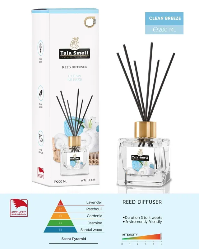 Tala Smell Reed Diffuser Clean - Breeze, 200ml