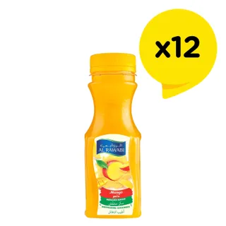 Al Rawabi Reduced Sugar Mango Juice, 12x200ml