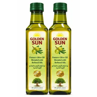 Golden Sun Pomace Olive Oil Blend with Refined Oils, 2x250ml