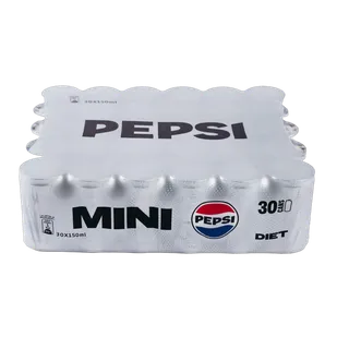 Pepsi Diet Carbonated Soft Drink Cans, 30x150ml