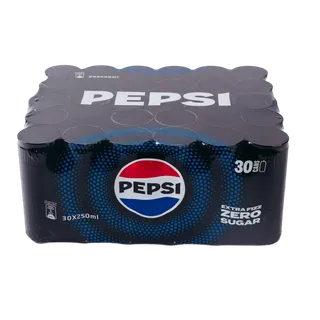 Pepsi Zero Soft Drink, 30x250ml