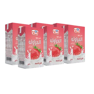 KDCow Strawberry Low Fat Milk 6x250ml