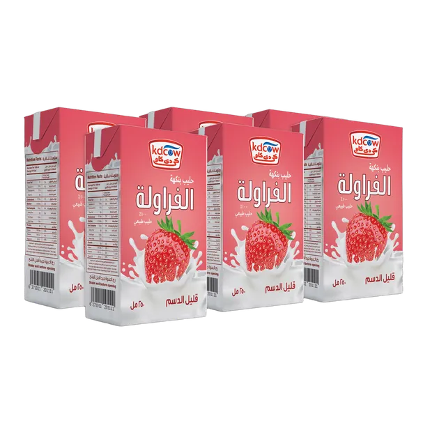 كي دي كاو حليب بالفراولة طويل الأمد 250 مل
