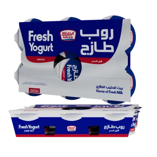 KDCow Fresh Yoghurt Low Fat 6x170g