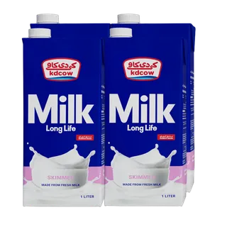 KDCow Long Life Milk Skimmed 4x1L