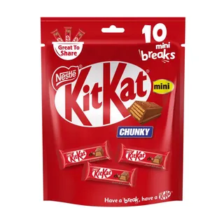 كيت كات تشانكي ميني بريكس بارات شوكولاتة (10 قطع)، 160g