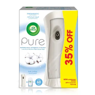 Air Wick Automatic Soft Cotton Scent Air Freshener Spray Refill, 250ml