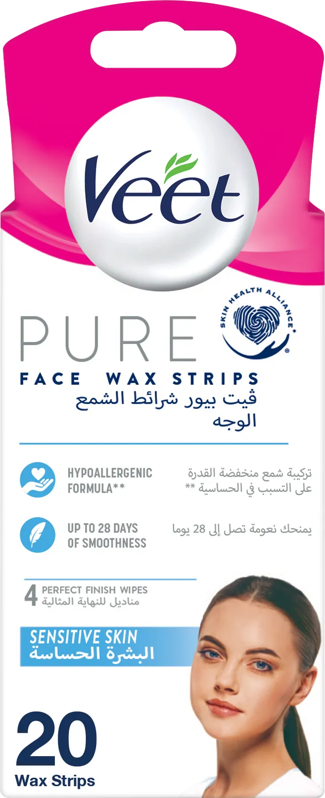 Veet Hair Removal Face Wax Strips for Sensitive Skin