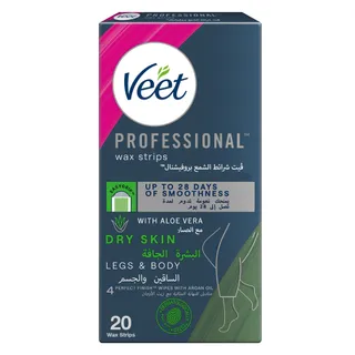 Veet Professional Hair Removal Wax Strips for Dry Skin Legs & Body