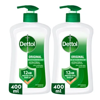 Dettol Original Pine Scent Liquid Handwash Pump, 2x400ml