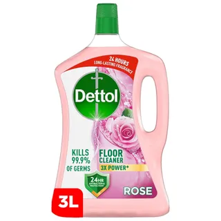 Dettol Rose Scent Antibacterial Floor Cleaner, 3L