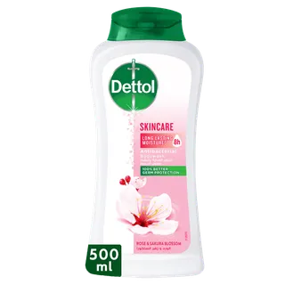 Dettol Skincare Rose & Sakura Blossom Scent Shower Gel & Body Wash, 500ml