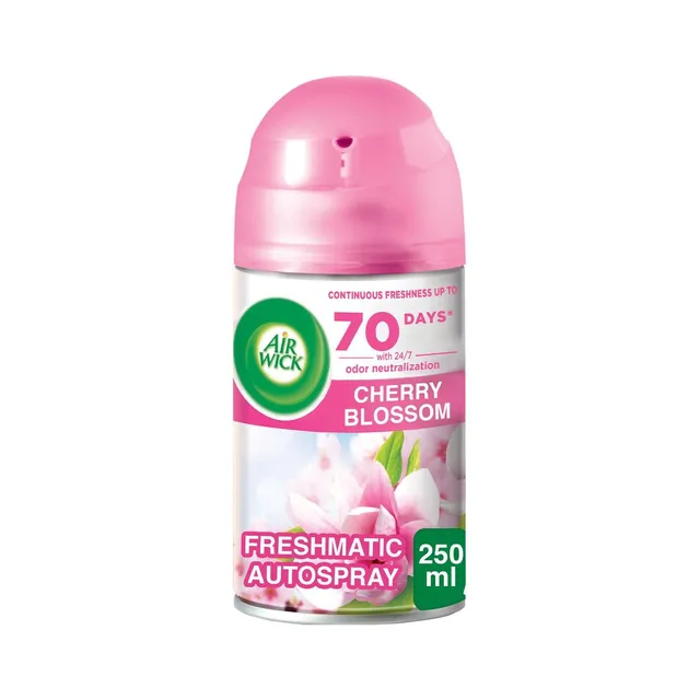 Air Wick Automatic Cherry Blossom Scent Air Freshener Spray Refill, 250ml