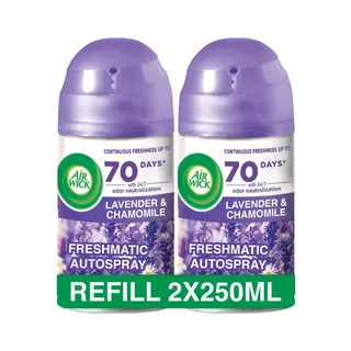 Air Wick Automatic Lavender & Chamomile Scent Air Freshener Spray Refill, 2x250ml