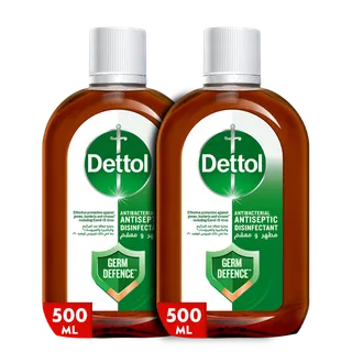 Dettol Antiseptic Antibacterial Disinfectant Liquid, 2x500ml
