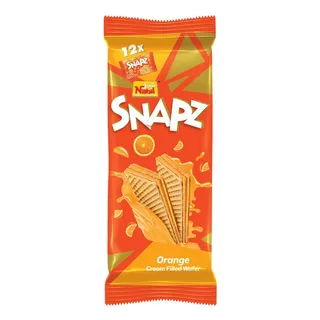 Nabil Snapz Orange Cream Filled Wafer Biscuit, 12x16g