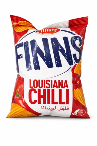 Tiffany Finns Crinkled Potato Chips Chili, 12g