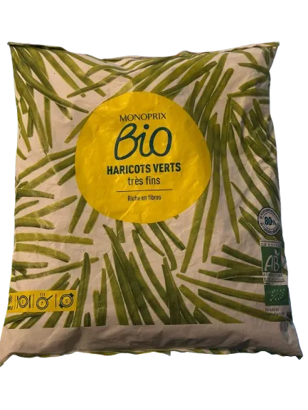 Monoprix Bio Organic Frozen Organic Beans Green Whole, 600g