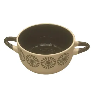 Porcelain Soup Bowl With Handle, Size 8