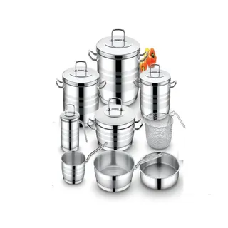Saflon Stainless Steel Premium Cookware Set, 9pc