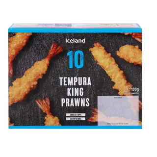 Iceland Tempura King Prawns, 10x130g