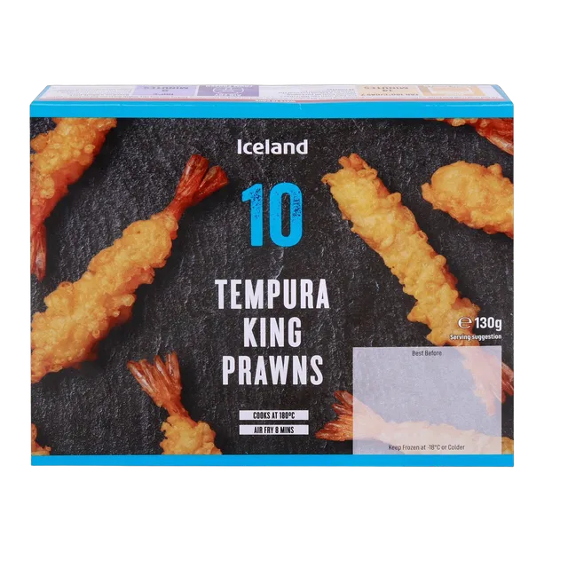Iceland Tempura King Prawns, 10x130g