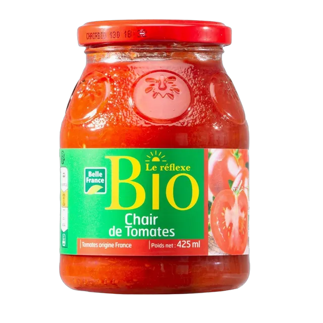 بيل فرانس طماطم مقطعة عضوية، 400g