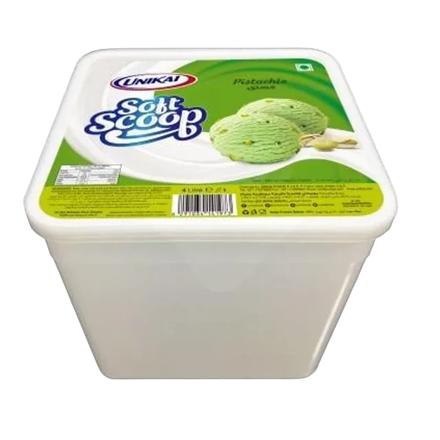 Unikai Soft Scoop Ice Cream Pistachio 4L