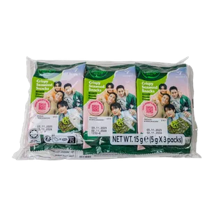 Bibigo Wasabi Crispy Seaweed Snacks, 15g
