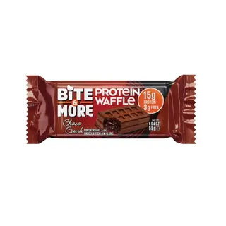Bite & More Choco Crush Cocoa Waffle with Chocolate Cream Filling Protein Waffle, 55g