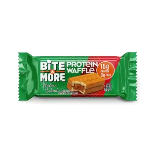Bite & More Italian Wind with Tiramisu Flavored Cream Filling Protein Waffle, 55g