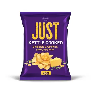 كيتكو JUST جبن وثوم مع كيس رقائق مطبوخة في قدر، 40g