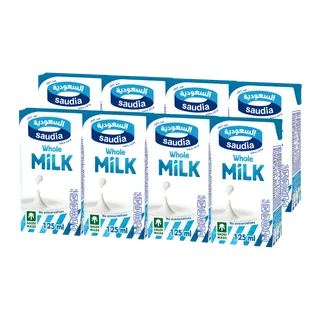 Saudia Whole Milk, 8x125ml
