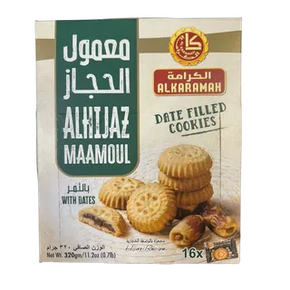 Alkaramah Date Filled Maamoul Al-Hijaz Cookies 16 Pieces, 320g