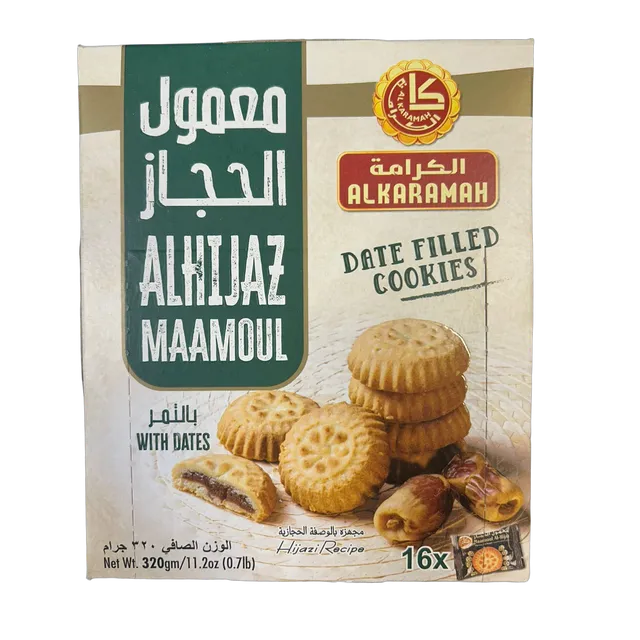 Alkaramah Date Filled Maamoul Al-Hijaz Cookies 16 Pieces, 320g
