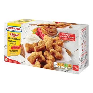 Americana Zingz Hot & Crunchy Chicken Nuggets, 270g